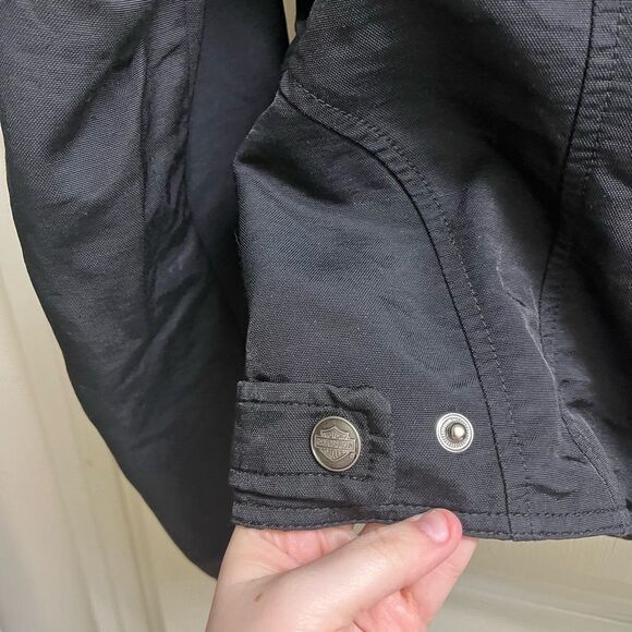 Harley Davidson Women’s Embroidered Motorcycle Riding Zip-up Biker Jacket SZ S - Picture 10 of 10